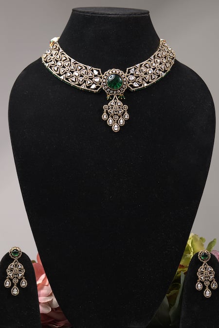 Amaara Jewels Florin Zircon & Stone Embellished Necklace Set 