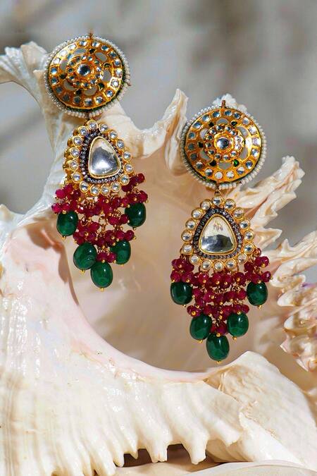 Shop_Amaara Jewels_Red Beads Grapevine Tassel Necklace Set 