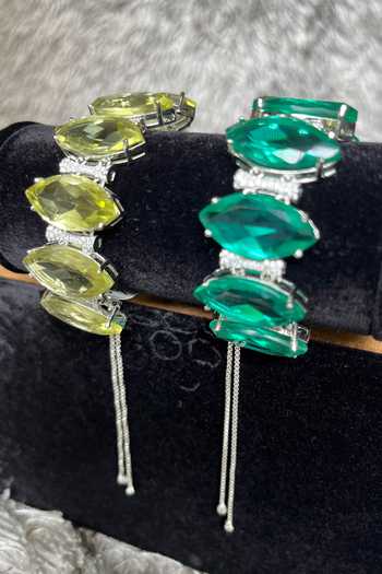 Amaara Jewels_Silver Plated Stones, Diamonds Swarovski Studded Bracelet _Online_at_Aza_Fashions