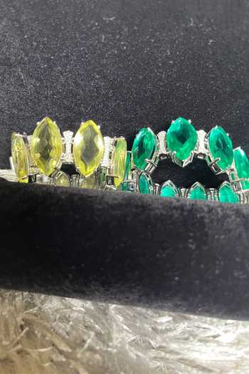 Buy_Amaara Jewels_Silver Plated Stones, Diamonds Swarovski Studded Bracelet _Online_at_Aza_Fashions