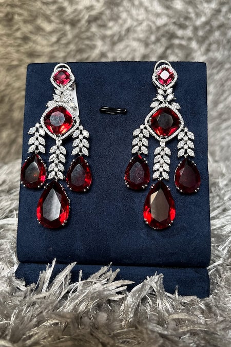 Amaara Jewels Zircon Stone Embellished Earrings 