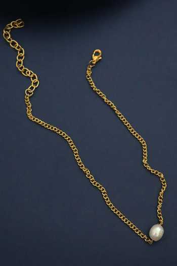 Do Taara Multi Color Pearl And Stone Embellished Chain Online at Aza Fashions Do Taara_Multi Color Pearl And Stone Embellished Chain _Online_at_Aza_Fashions