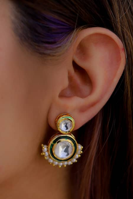 Do Taara Kundan Dewdrop Earrings 