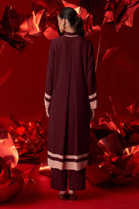 Dania Siddiqui Nova Color Blocked Hem Tunic With Pant 