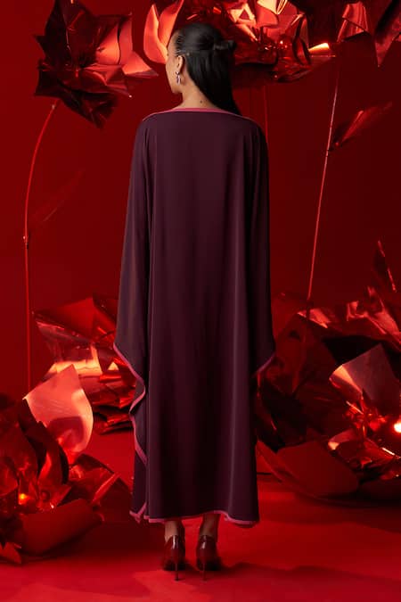 Dania Siddiqui Zia Contrast Hem Kaftan 