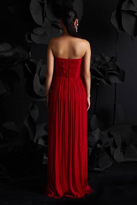 Dania Siddiqui Rosa Ruched Corset Gown 