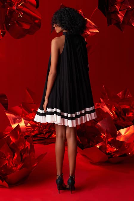 Dania Siddiqui Lora Bow Tie Mini Dress 