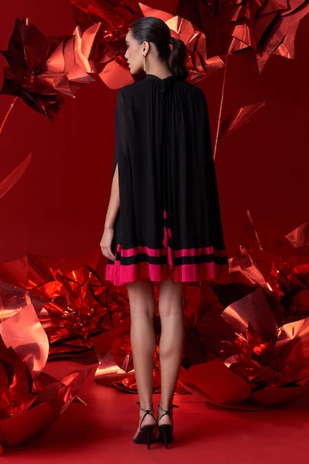 Dania Siddiqui Leona Mini Cape Dress 