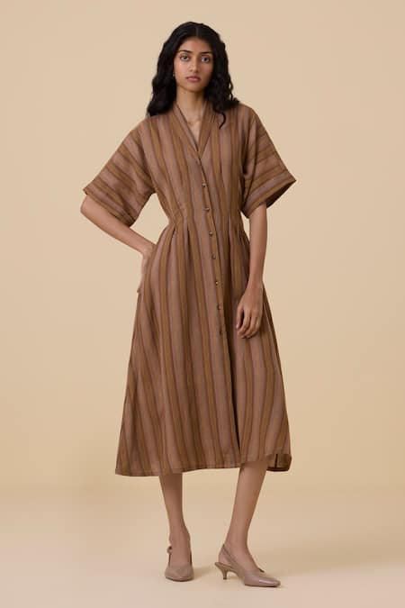 The Summer House Qirat Stripe Pattern Dress 