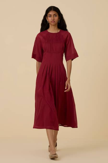 The Summer House Tamina Yoke Pleated Dress 