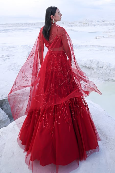 PIRI INDIA Odilia Embroidered Lehenga With Blouse 