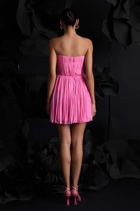 Dania Siddiqui Ariana Corset Ruched Short Dress 