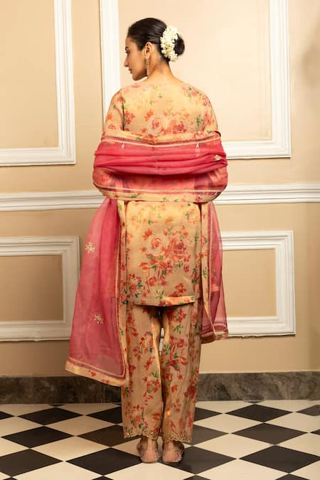 Dohr India Gulbahar Blossom Print Kurta Salwar Set 