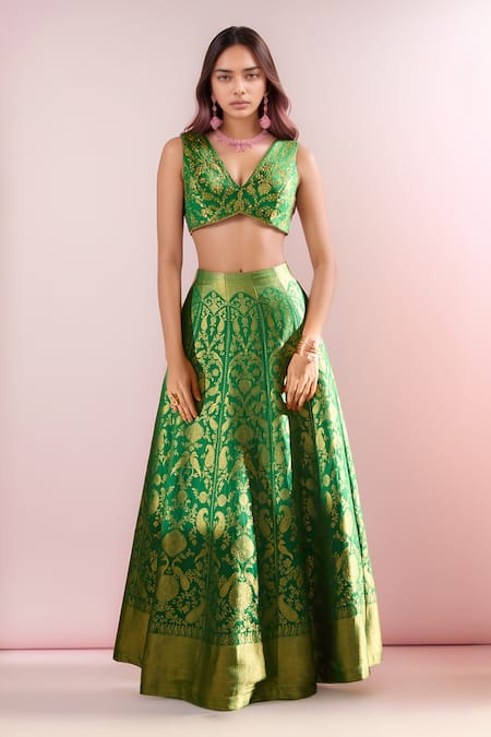 Samyukta Singhania Brocade Banarasi Lehenga Set 