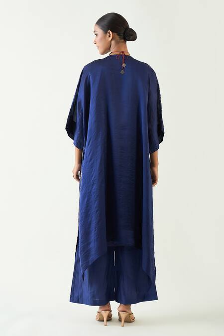 Shop_Shivani Bhargava_Purple Silk Solid Straight Pant _at_Aza_Fashions