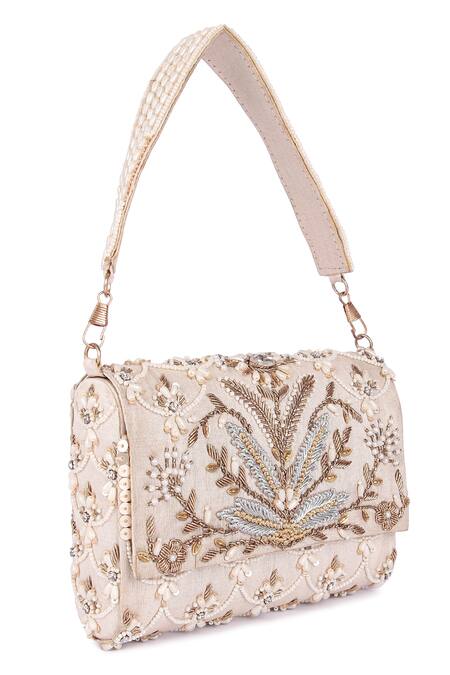 Buy The Purple Sack Multi Color Cut Work, Pearls And Cutdana Embroidered Clutch Bag Online at Aza Fashions Buy_The Purple Sack_Multi Color Cut Work, Pearls And Cutdana Embroidered Clutch Bag _Online_at_Aza_Fashions