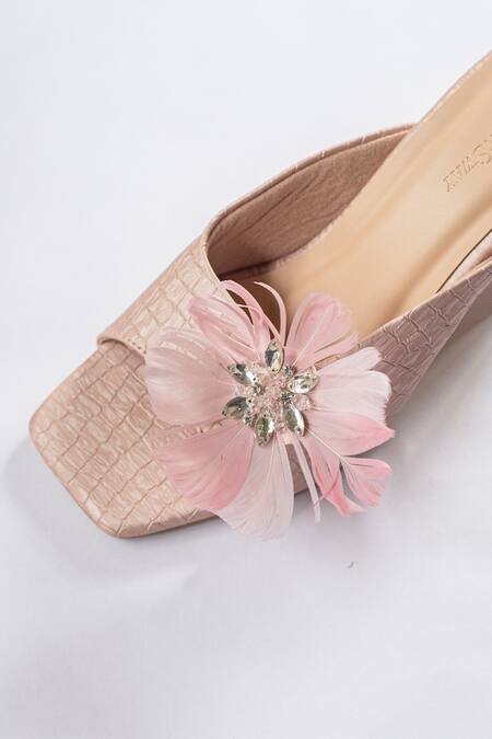 Shop_Urbansway_Pink Crystal Blush Open Toe Textured Block Heels _Online_at_Aza_Fashions