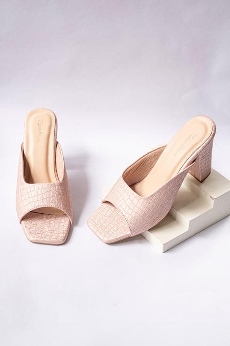 Urbansway Candy Open Toe Textured Block Heels 