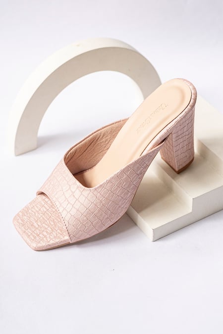 Urbansway Candy Open Toe Textured Block Heels 