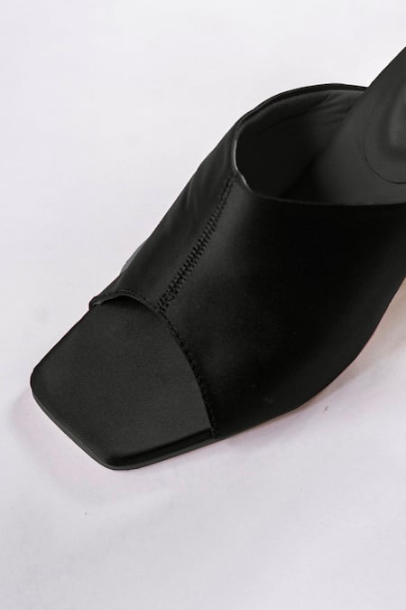 Urbansway Onyx Bridal Satin Open Toe Block Heels 