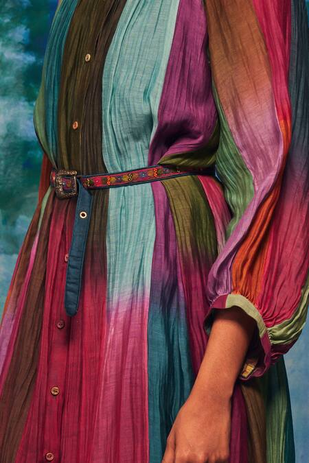 Capisvirleo Multi Color Embroidery Saira Aari Bloom Belt Online at Aza Fashions Capisvirleo_Multi Color Embroidery Saira Aari Bloom Belt _Online_at_Aza_Fashions