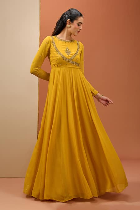 Esha Koul Sequin Embroidered Angarkha Anarkali Set 
