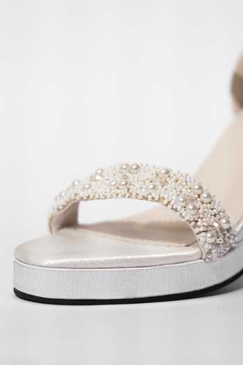 Buy Sana K luxurious Footwear White Pearls Khushi Embellished Heels Buy_Sana K luxurious Footwear_White Pearls Khushi Embellished Heels