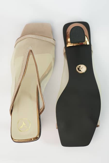 Sana K luxurious Footwear Shark Net Heels 