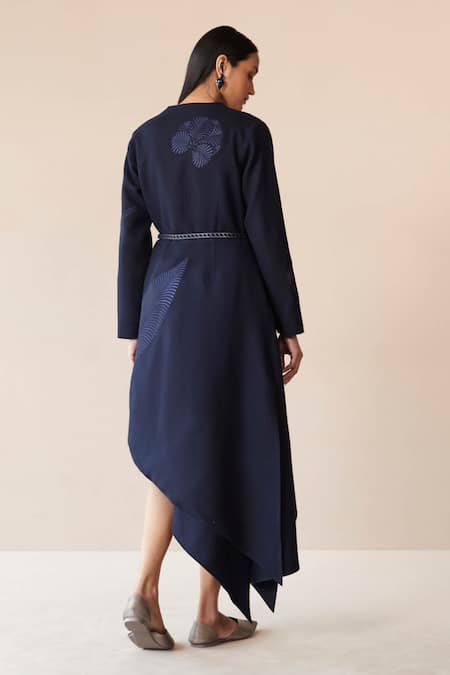 Ampm Marwa Resham Embroidered Jacket & Short Skirt Set 