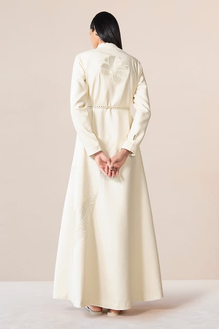 Ampm Nahid Scallop Placket Jacket With Belt 