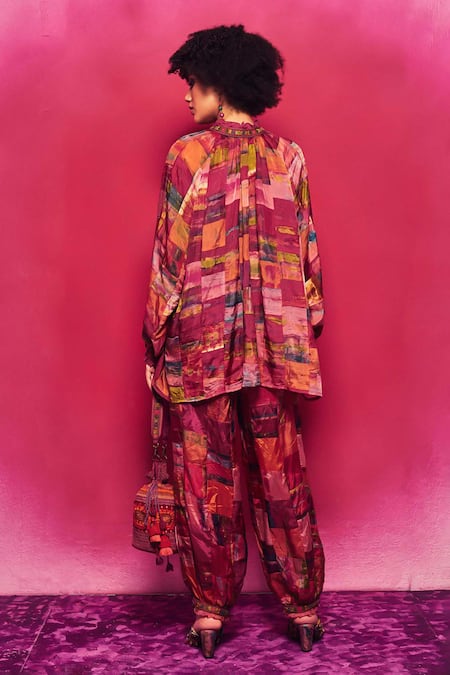 CAPISVIRLEO Anvika Patch Work Dhoti Pant 