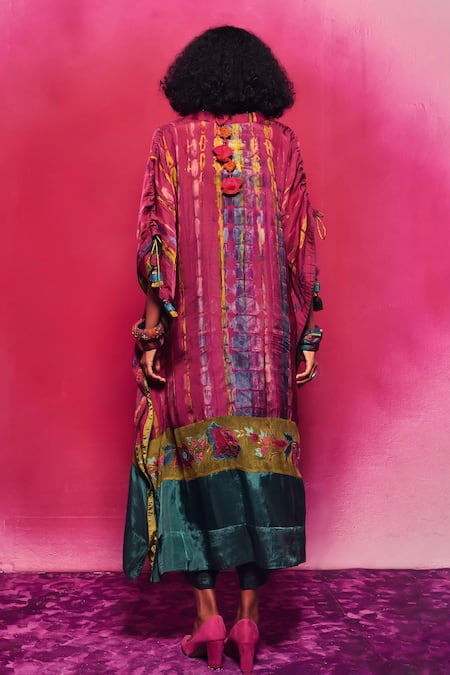 Capisvirleo Nyra Floral Embroidered Kaftan With Pant 
