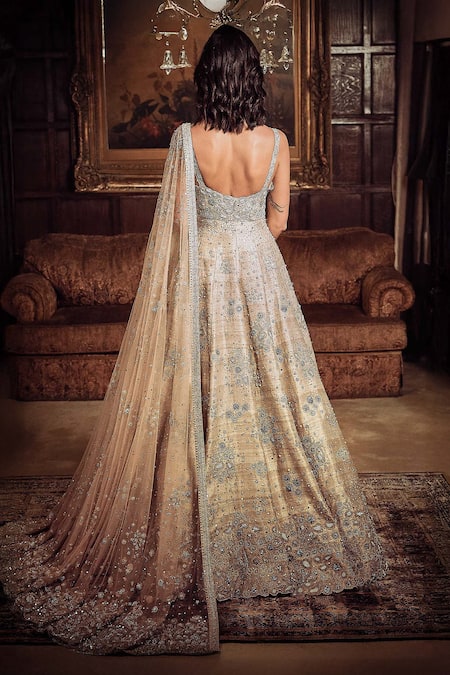 Matsya The Starlight Dori Embroidered Anarkali With Dupatta 