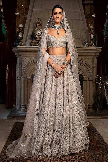 MATSYA The Wanderlust Starlight Masai Dori Work Bridal Lehenga Set 