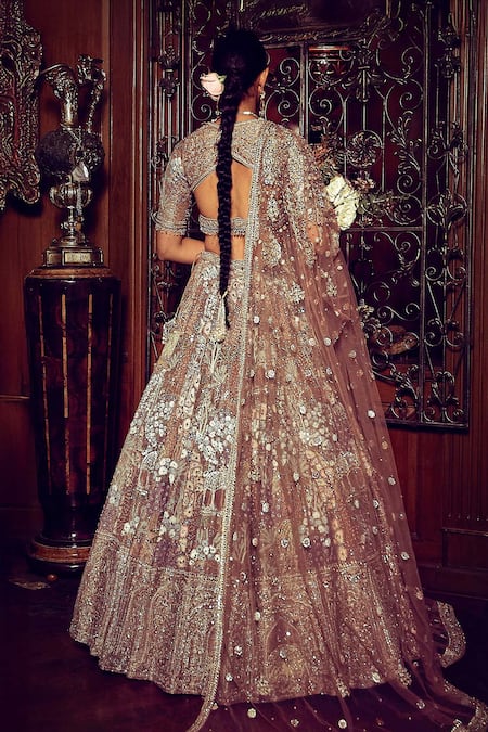 Matsya The Palace Of Provence Aged Aari Work Bridal Lehenga Set 