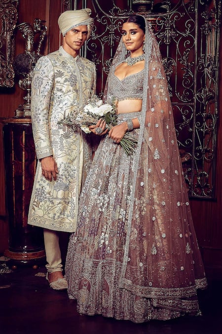 Buy Matsya Pink Tissue, Net The Palace Of Provence Aged Aari Work Bridal Lehenga Set Online at Aza Fashions Buy_Matsya_Pink Tissue, Net The Palace Of Provence Aged Aari Work Bridal Lehenga Set _Online_at_Aza_Fashions