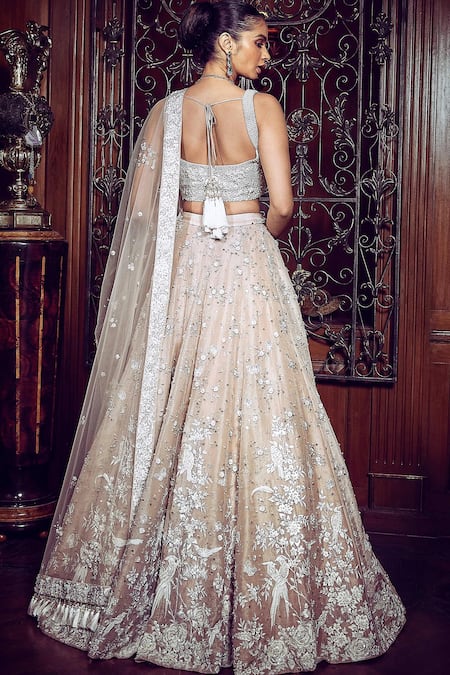 Matsya Floral Hand Embroidered Bridal Lehenga Set 