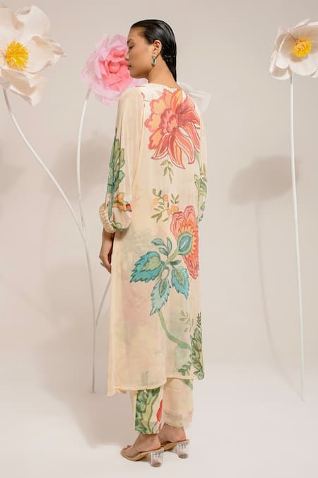Preeti Mehta Floral Print Kurta With Pant 