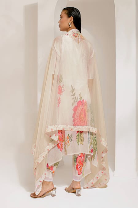 Preeti Mehta Floral Print Kurta Pant Set 