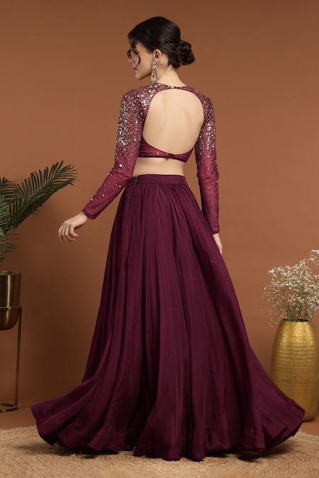 Rirasa Sequin Embroidered Blouse & Lehenga Set 