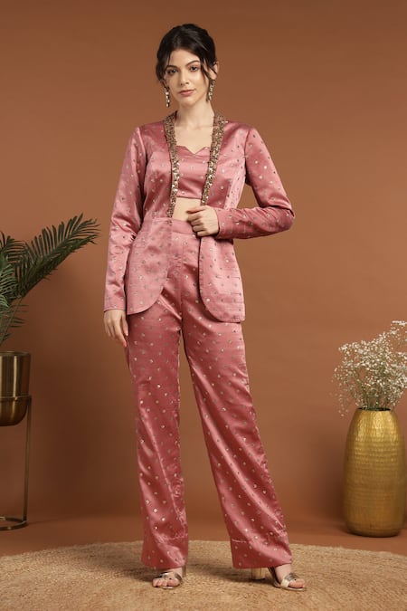 RIRASA Embroidered Jacket & Pant Set 