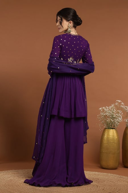 Rirasa Gulshan Embroidered Kurta Sharara Set 