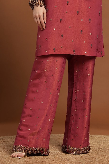 Buy Rirasa Orange Tissue Sequins, Beads, Gota Patti Ghungroo And Embellished Kurta With Pant Online at Aza Fashions Buy_Rirasa_Orange Tissue Sequins, Beads, Gota Patti Ghungroo And Embellished Kurta With Pant _Online_at_Aza_Fashions