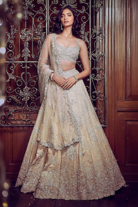 MATSYA The Starlight Mogra Dori Embroidered Bridal Lehenga Set 