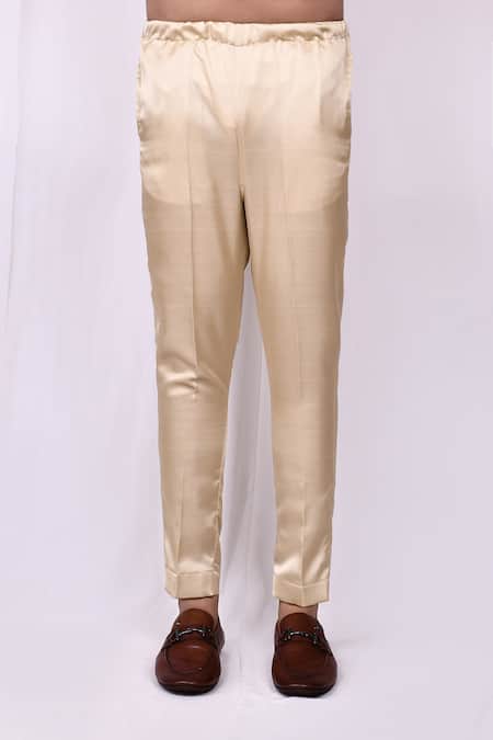 Buy_Arihant Rai Sinha_Green Silk, Satin Embroidery Floral Jaal Print Longline Bundi Kurta Set _Online_at_Aza_Fashions