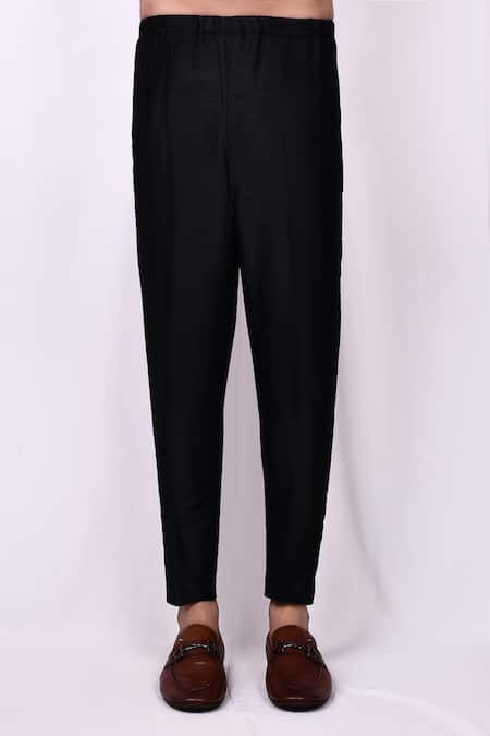 Arihant Rai Sinha_White Satin, Silk Geometric Chevron Print Jacket And Pant Pyjama Set _Online_at_Aza_Fashions