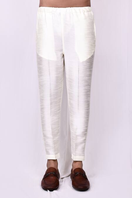 Arihant Rai Sinha_Cream Silk Embroidery Floral Vine Jacket Kurta Set _Online_at_Aza_Fashions