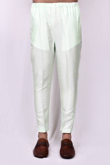 Arihant Rai Sinha_Green Silk Embroidery Flower Quatrefoil Jacket Kurta Set _Online_at_Aza_Fashions