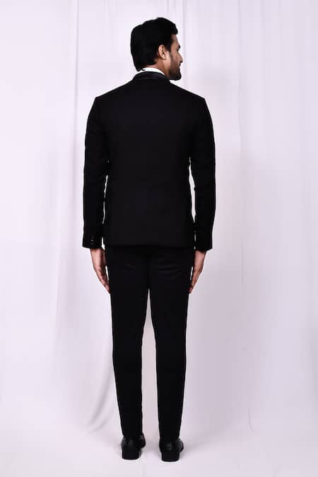 Arihant Rai Sinha Faded Floral Pattern Tuxedo Pant Set 