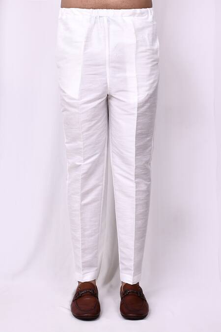 Arihant Rai Sinha_Cream Velvet, Silk Embroidery Sherwani Pant Set _Online_at_Aza_Fashions